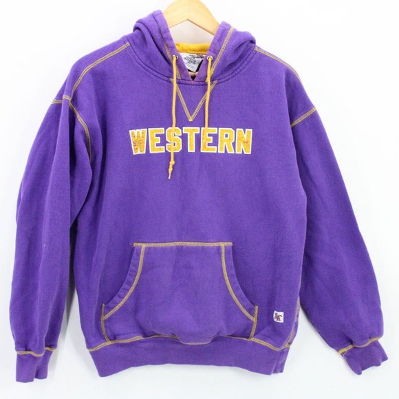 Vintage Sportco Authentic Hoodie Sweatshirt Women's Purple Western Embroidered M - Picture 1 of 10
